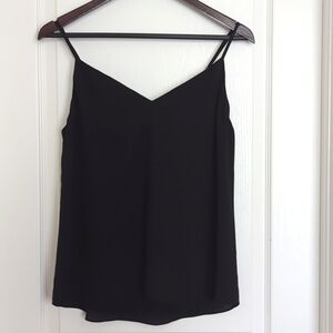 Babaton black lined flowy chiffon top SZ SMALL